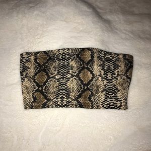 Snake skin tube top